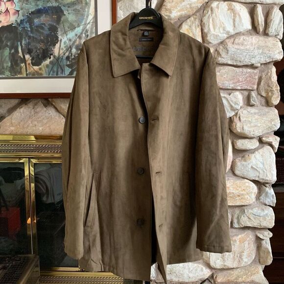 Clairborne men’s faux suede coat size L - Picture 1 of 14